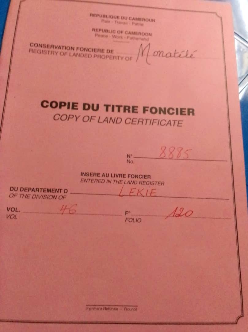 Terrain titré et lotis à vendre